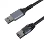 Interneto Kabel CAT6 UTP, USB3.0 Typ-A - RJ45, 15m