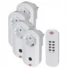 Brennenstuhl Comfort-Line RC CE1 4001 Funkschalt-Set, 4 Schaltsteckdosen mit Fernbedienung, Weiß
