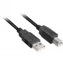 USB-Kabel Sharkoon USB 2.0 5 m USB A USB B Schwarz