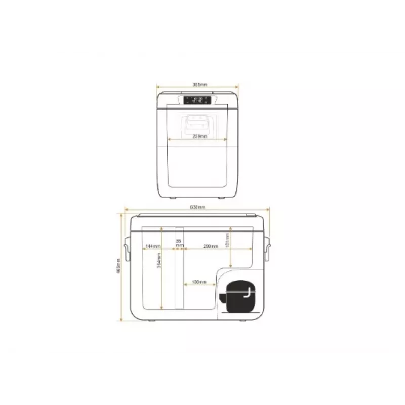 Yolco KX40 Grün tragbarer Kompressor-Kühlschrank