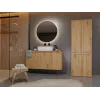 Top E Shop NEL 2K DD ART KPL Badezimmer-Aufbewahrungsschrank, Eiche