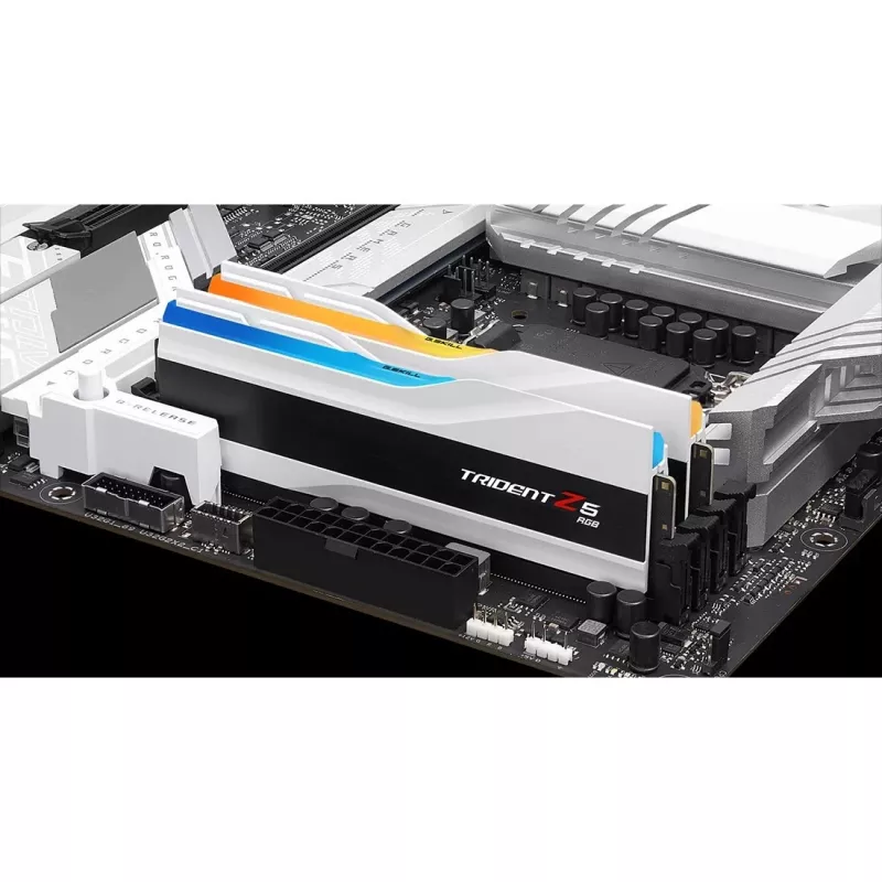 DIMM 64 GB DDR5-6000 (2x 32 GB) Dual-Kit, Arbeitsspeicher weiß, F5-6000J3636F32GX2-TZ5RW, Trident Z5 RGB, INTEL XMP