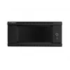 Lanberg WF01-6404-10B 19-Zoll-4HE-Wandgehäuse (Rack), 600x450 mm, Tür aus gehärtetem Glas, zerlegt (Flat Pack), IP20, 60 kg, Schwarz RAL 9004