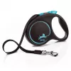 Rollleine Flexi flexi Black Design M — 5 m Länge, Bandausführung, max. Belastung 25 kg, ergonomischer Griff