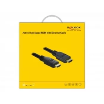 HDMI-Kabel DeLOCK 85286 20 m Typ A Stecker auf Stecker Schwarz