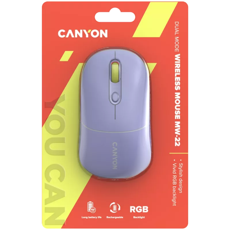 CANYON Maus MW-22 2in1 BT/ Wireless Lavendel