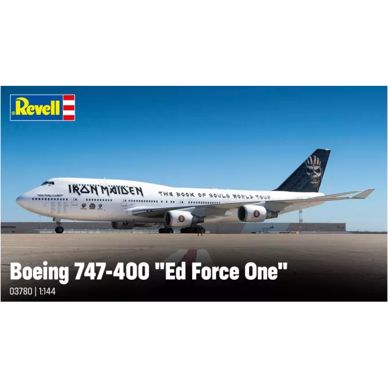 Revell 03780 Boeing 747-400 Iron Maiden Ed Force One 1:144 Maßstab Unbemalter/Ungebauter Plastikmodellbausatz