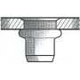 Blindnietmutter GESIPA St M8x11x20 für 3,0–6,0 mm Blech, Packung mit 100 Stück
