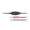 Kabelgebundenes binaurales Headset NATEC Rhea mit Bügelmikrofon, 3,5-mm-Anschlüsse, 2,2 m Kabel, 32 Ω Impedanz