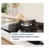 Eingebautes Gas-Kochfeld Bosch PPP6A2I40, 4 Zonen, Gusseisenroste, schwarz, 590×520×54 mm, Drehknopfsteuerung