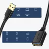 USB 3.0 Verlängerungskabel-Adapter UGREEN 10368B — USB-A Buchse auf USB-A Stecker, 1 m, schwarz