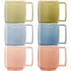 Set mit 6 Keramiktassen Staub Mehrfarbig 350 ml – 6×350 ml Keramiktassen