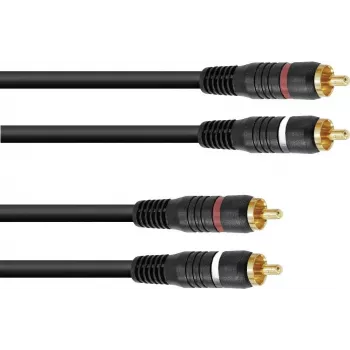 RCA (Cinch) Audiokabel Omnitronic 2x2, 0,9 m, Modell 30209356