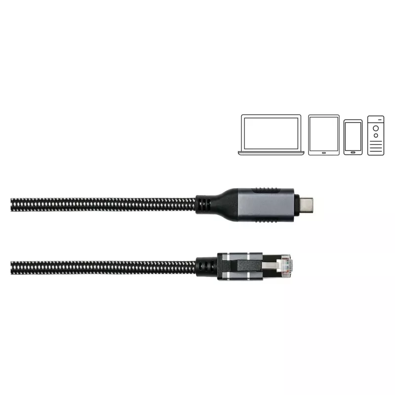 Good Connections Ethernet-Kabel USB-C RJ45, Anthrazit, 5,0m