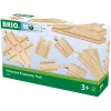 BRIO 33307 Eisenbahnschienen-Set – 11 Holzteile zur Erweiterung