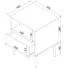 CAMA MEBLE TRESSE 400090 Nachttisch-Set (2 Stück), 44×40×53 cm, Kaschmir matt