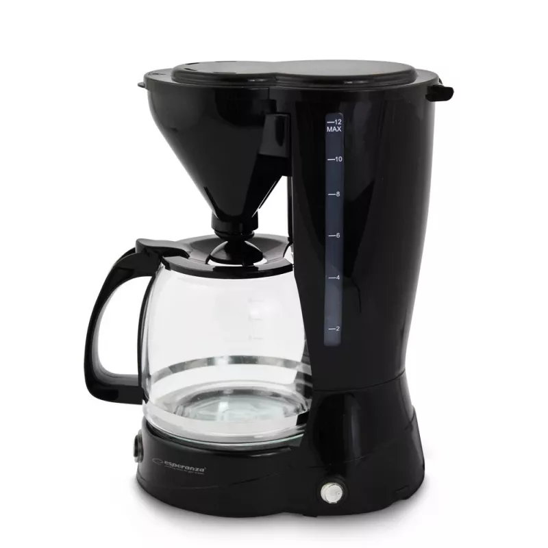 Filterkaffeemaschine ESPERANZA EKC009, 1,5 l Wassertank, 800 W, Arbeitsplatte, schwarz