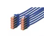 DIGITUS CAT6 S/FTP Patchkabel, 0,5 m, Blau, 10er-Pack