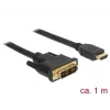 Videokabel-Adapter DeLOCK 85582 1 m HDMI Typ A DVI-D Schwarz