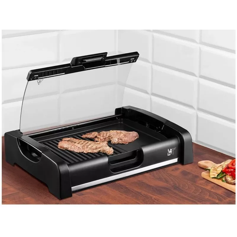 Lafe GRL-003 Elektrischer Kontaktgrill mit Deckel, 1650 W