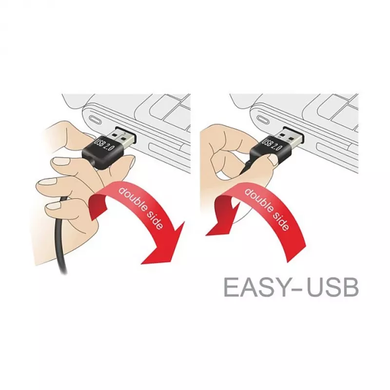 USB-Kabel DeLOCK 83857 USB 2.0 3 m USB A Micro-USB B Schwarz