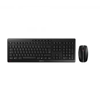 CHERRY Stream Desktop Tastatur Maus enthalten Büro RF Wireless AZERTY Französisch Schwarz