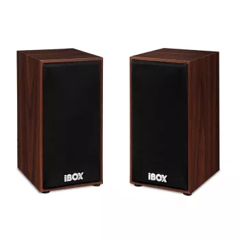 Lautsprecher IBOX IGLSP1 kabelgebunden 2.0 Tischlautsprecher 10 W Cherry
