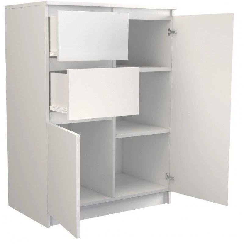 Topeshop 2D2S BIEL Kommode, weiß