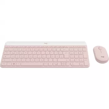 Logitech Slim Wireless Combo MK470 - Tastatur-Maus-Set - Funk - 2,4 GHz - QWERTY - rosé (920-011314)