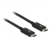 Delock 84844 Thunderbolt-3-USB-C-Kabel, Stecker auf Stecker, 40 Gbit/s, 5 A, 0,5 m, schwarz