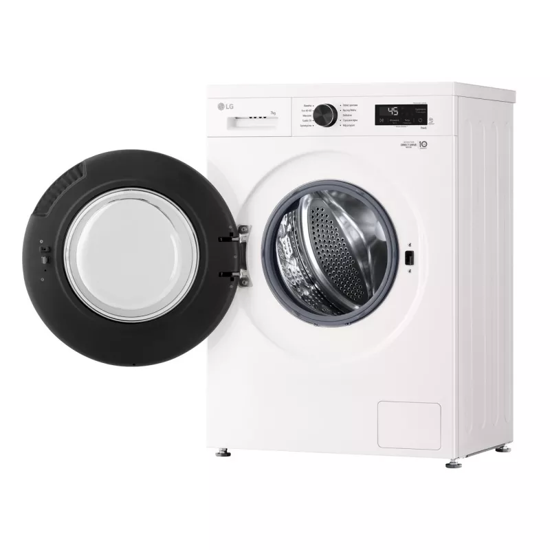 Waschmaschine LG F2X10S7NWK — Frontlader, 600 mm Breite, 540 mm Tiefe, 890 mm Höhe, 59 kg Nettogewicht