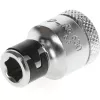 Gedore 1973312 Bit-Adapter, 3/8″ Vierkant auf 1/4″ Sechskant, Chrom