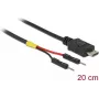Delock USB Micro-B Stromkabel auf 2 x Einzelstiftleiste, 20 cm
