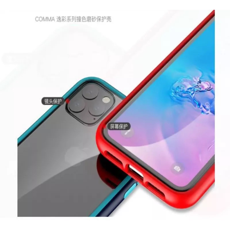 Schützende stoßfeste Hülle COMMA Joy für iPhone 11 Pro, rot — stoßdämpfendes Schutzcover