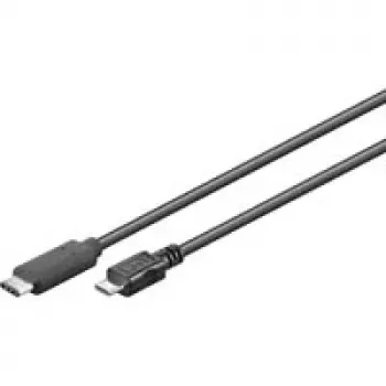 Wentronic Goobay USB 2.0 Micro-Stecker (Typ B) > USB-C Stecker Kabel, 0,6 m - USB 2.0 HighSpeed (67992)