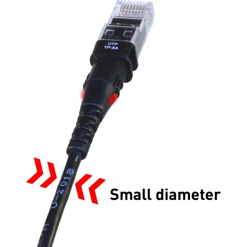 PatchSee ThinPatch TP-6A-U/6 Cat6a U/UTP Patchkabel 1,8 m, Schwarz