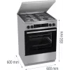 Gorenje GKS6C71XF Freistehender Herd mit Backofen Silber