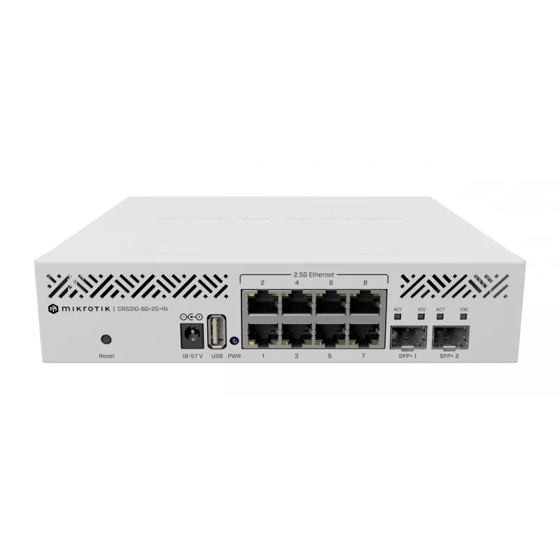 MikroTik CRS310-8G+2S+IN Managed Switch, 8x 2,5G, 2x SFP+