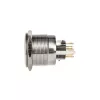 Vandalensicherer Drucktastenschalter DimasTech PD197 25 mm Silverline-Ring