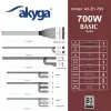 Akyga AK-B1-700 Basic 700 W ATX-Netzteil, passive PFC, 120 mm Lüfter, grau