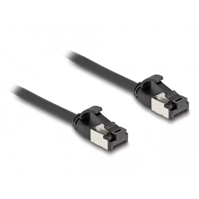 Netzwerkkabel DeLOCK RJ45-Kabel Stecker auf Stecker Cat.8.1 2 m schwarz