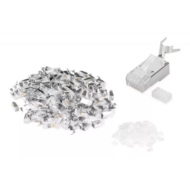 DIGITUS AK-219604-100 Modularstecker für Rundkabel, CAT6A, geschirmt, 100 Stück