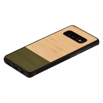 Smartphone-Hülle man and wood für Samsung Galaxy S10 Plus — Bambuswald Schwarz