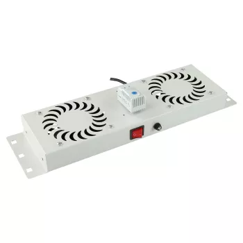 Rack-Zubehör Lanview RAF115WH 2 Lüfter Weiß Stahl