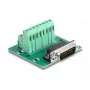 DeLOCK 66909 D-Sub 15-Pin-Stecker zu 16-poligem Klemmenblock-Adapter für Hutschiene