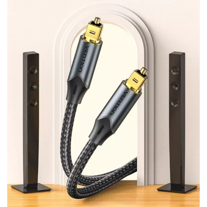 Vention optisches Audiokabel, umflochten, 10 m, SCHWARZ