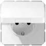 JUNG CD 1520 BFKL WW SCHUKO-Steckdose mit Klappdeckel, 16 A 250 V, Alpinweiß