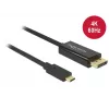 Delock Kabel USB Typ-C Stecker > Displayport Stecker (DP Alt Mode) 4K 60 Hz 3m schwarz