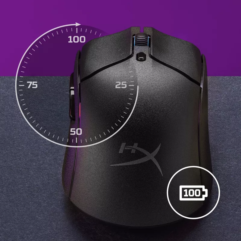 HyperX Pulsefire Haste 2 - Kabellose Gaming-Maus (Schwarz)