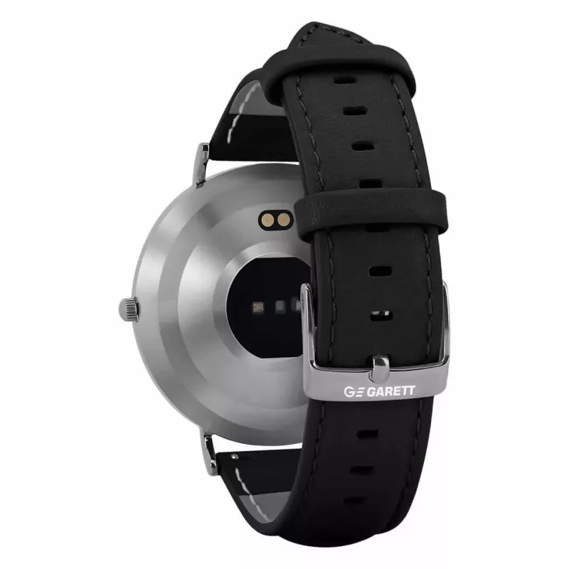 Smartwatch Garett Verona silber-schwarz Leder VERONA_SREB_CZARN_SKOR Garett